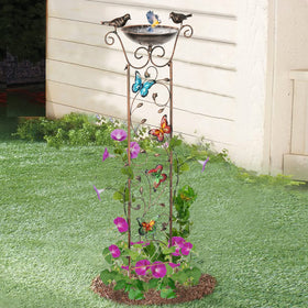SUNNYPARK bronze-finish garden trellis adds timeless outdoor appeal