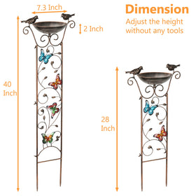 SUNNYPARK easy-assembly bird bath with five-piece design
