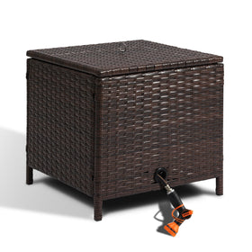 SUNNYPARK hose storage box lid protecting hose from dirt and UV exposure