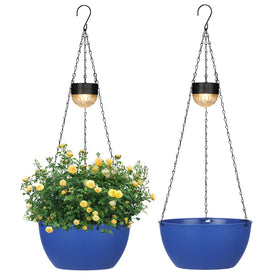 SUNNYPARK solar-lit planter shows elevated base for healthy watering