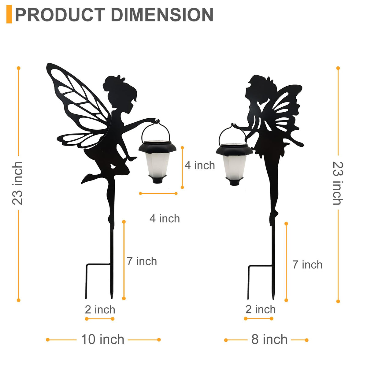 SUNNYPARK lantern angel wings assembly enhances evening ambiance along patios