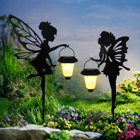 SUNNYPARK outdoor fairy figure stakes add year-round charm to lawns