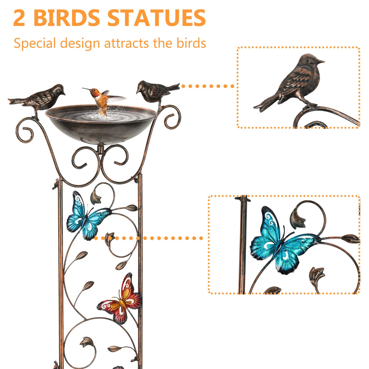 SUNNYPARK trellis features bright butterflies among climbing vines