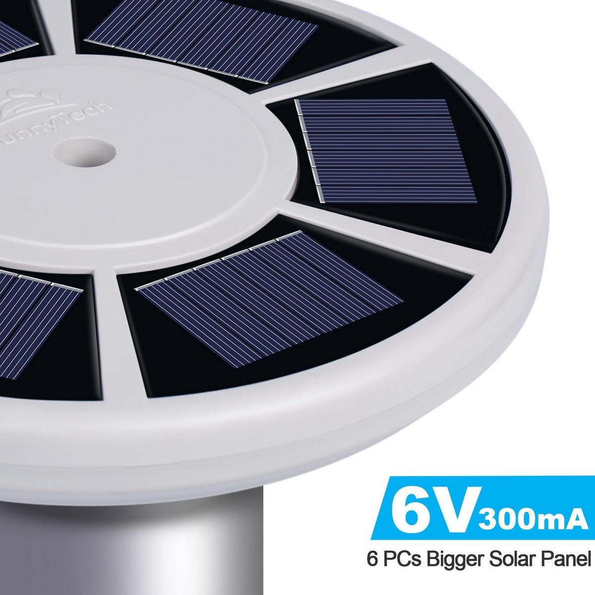 Sunnytech flag pole light detects dusk and auto activates for night visibility.