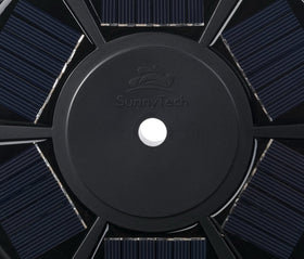 Sunnytech solar flag light with auto sensor for effortless night lighting.