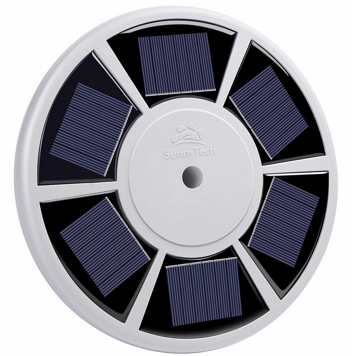 Sunnytech solar flag light top ball assembly illuminates your flag at night.