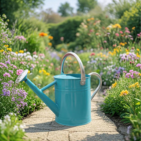 SunnyTong leaf green watering can galvanized steel durability, long-lasting construction.
