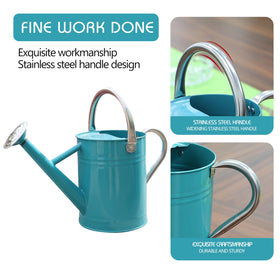 SunnyTong leaf green watering can with removable spout, flexible pouring control.