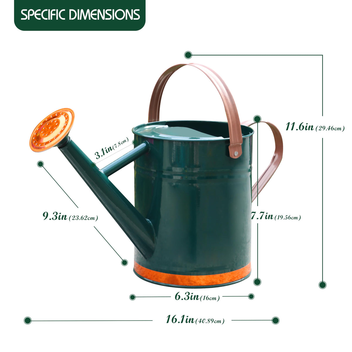 SunnyTong watering can with removable spout for precise pouring