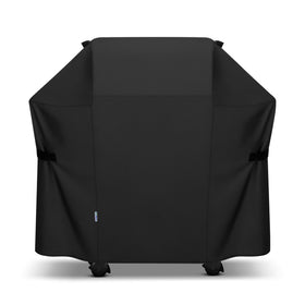 SunPatio 52-inch grill cover on a Weber Spirit grill protects from sun and rain