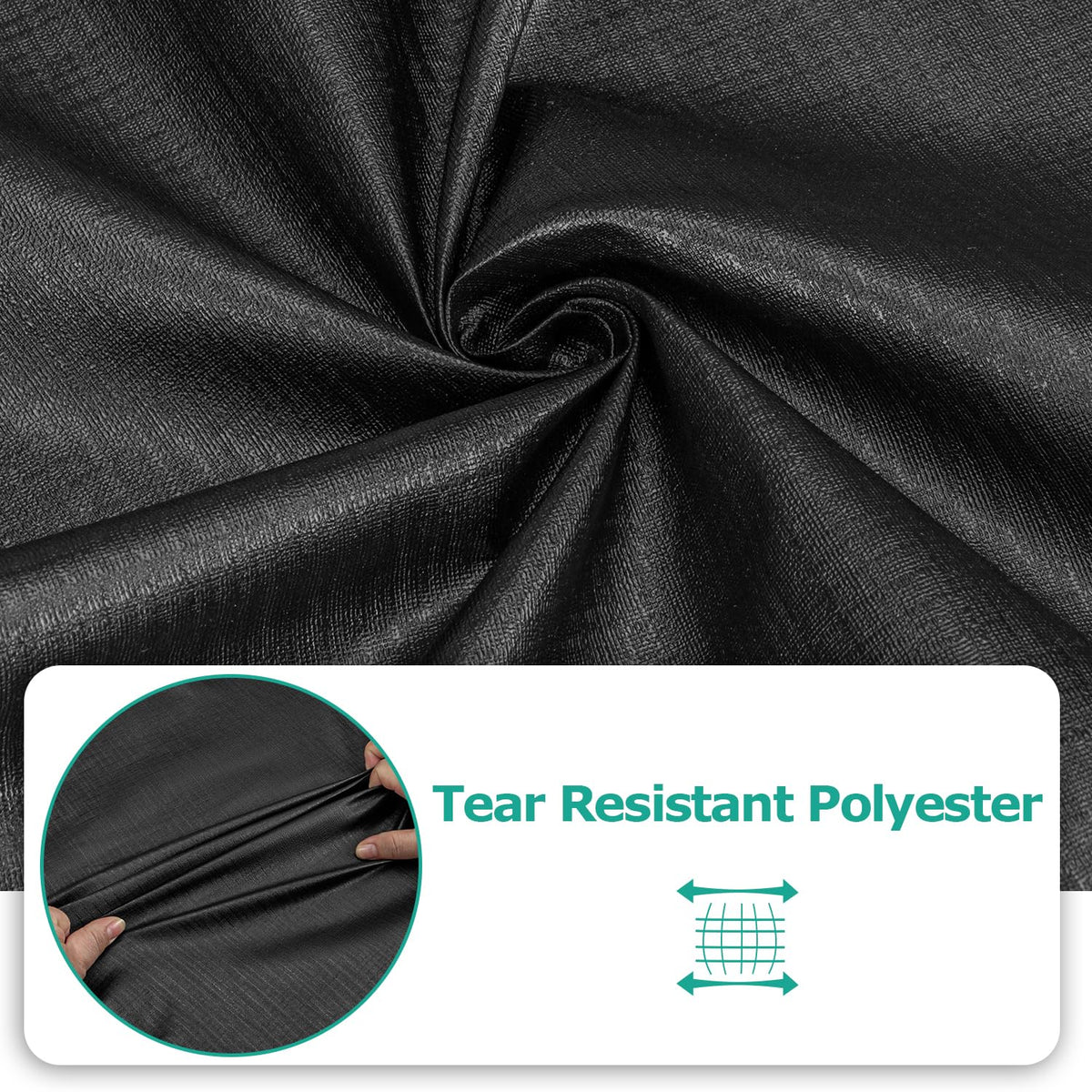 SunPatio easy-clean cover wipes clean or hoses off after use
