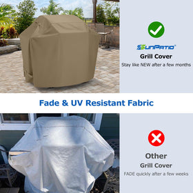 SunPatio FadeStop fabric close-up highlights durable, fade-resistant material.