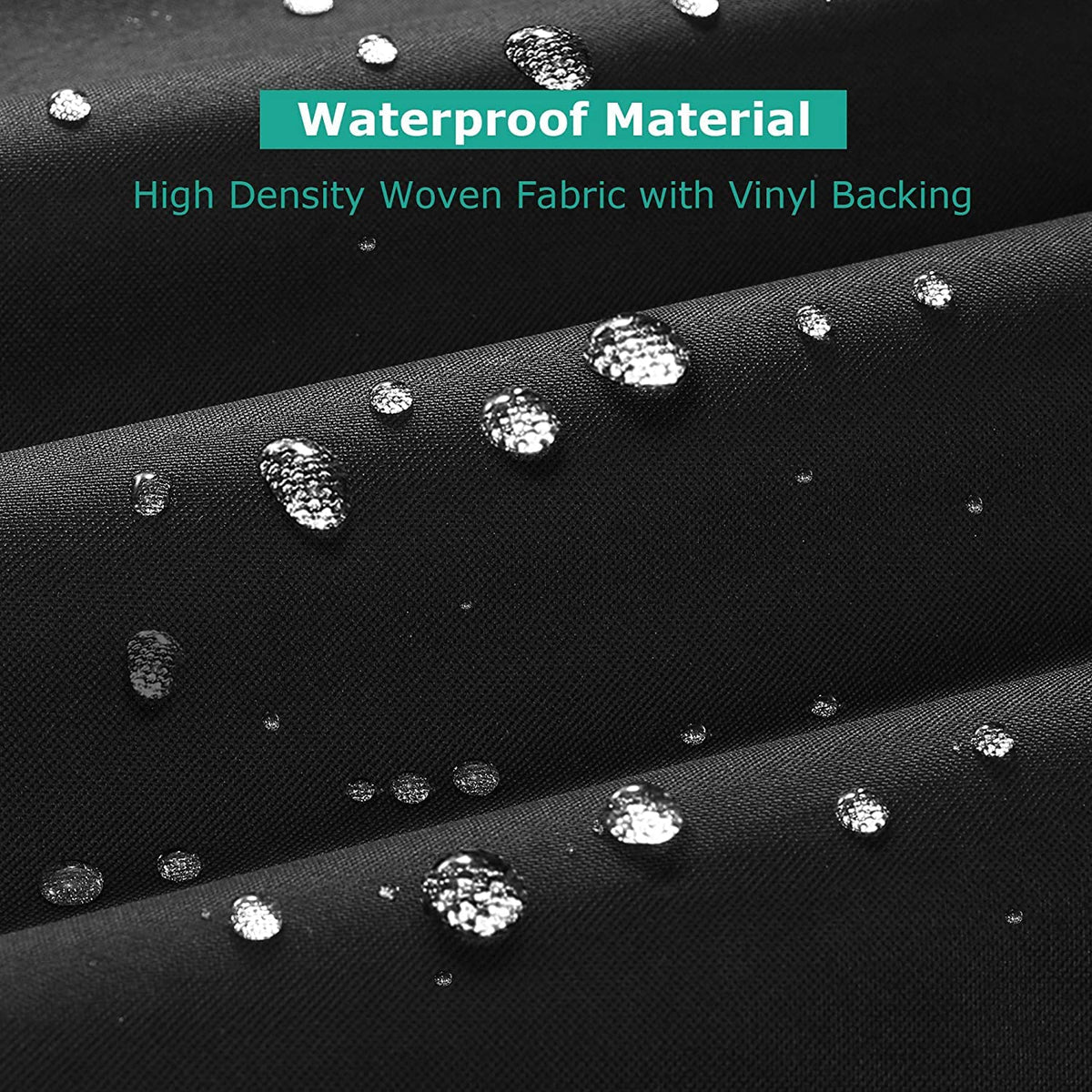 SunPatio griddle cover sealed seams closeup showing enhanced water resistance.