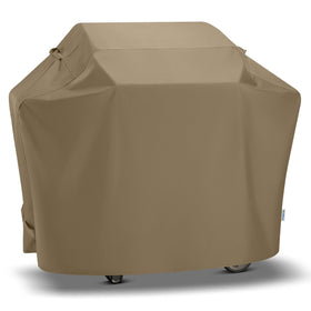 SunPatio grill cover 55inch fit shields Weber and Char-Broil from rain and sun.