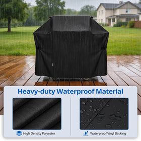 SunPatio grill cover with wind straps stays secure in windy conditions.
