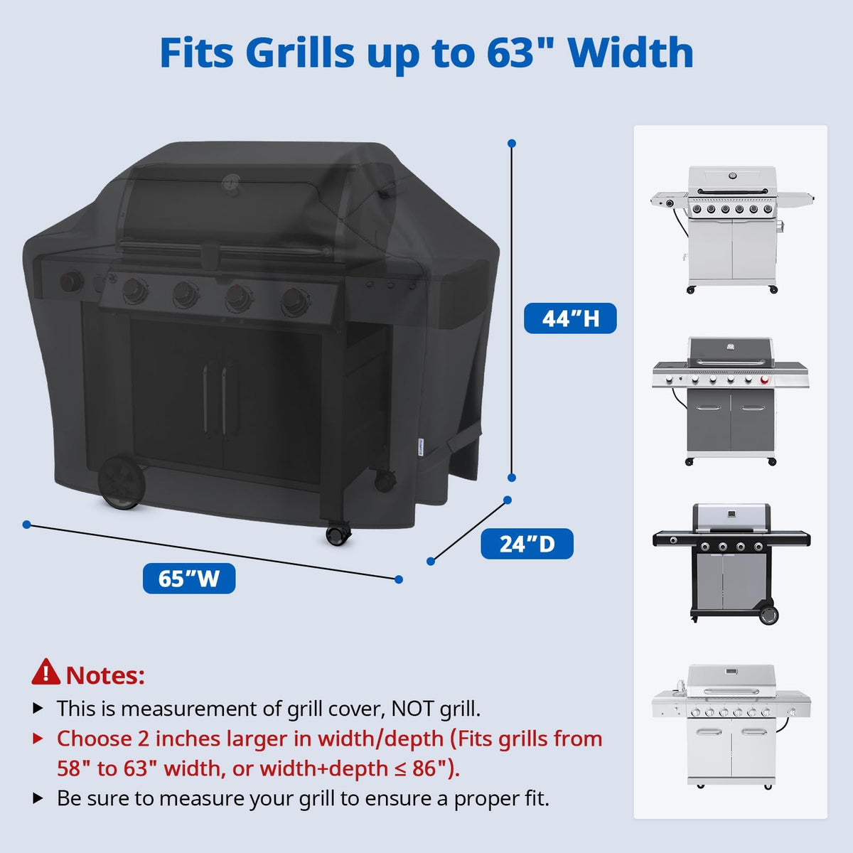 SunPatio heavy-duty waterproof fabric guards grill against rain, snow, and dust