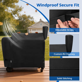 SunPatio pellet grill cover all-weather protection extends grill life through seasons