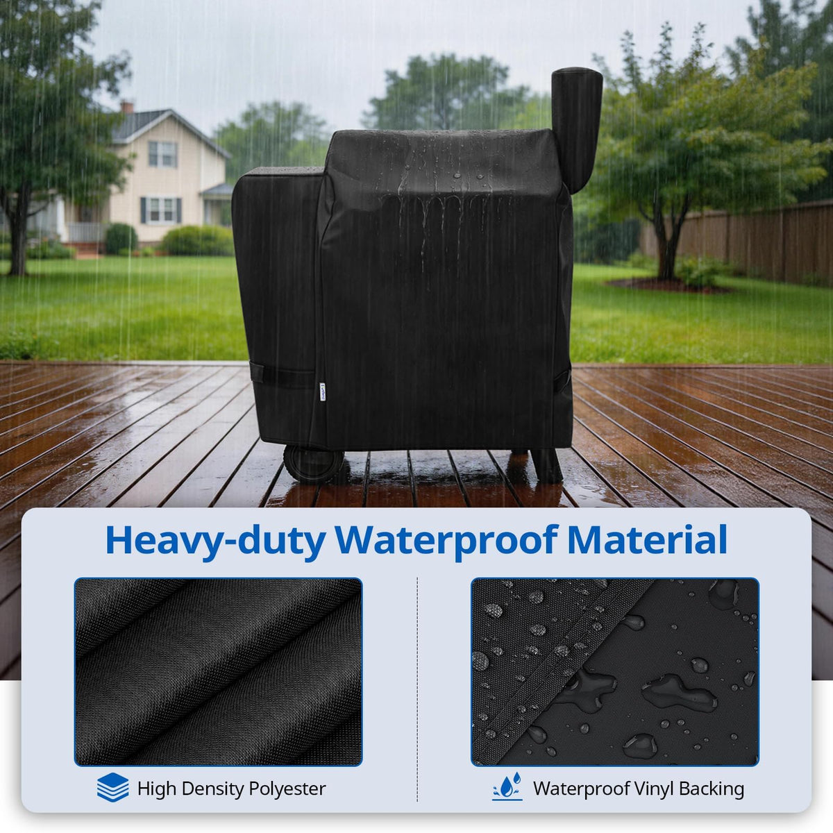SunPatio wind straps prevent cover from blowing off in wind
