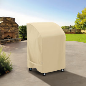 SunPatio UV fade resistant material shielding a grill outdoors.