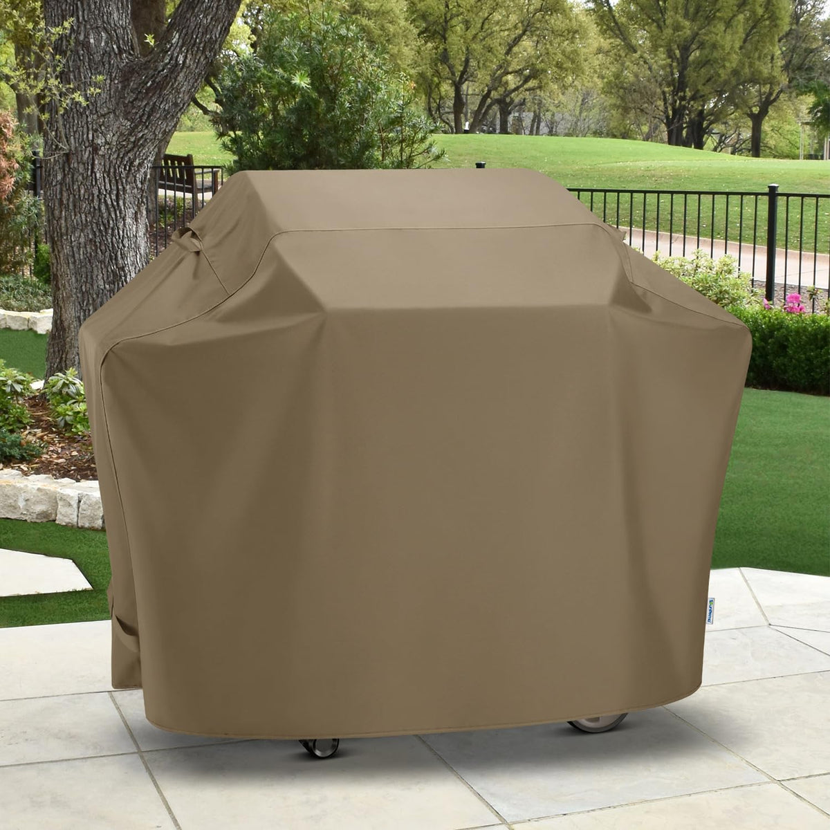 SunPatio weather durability test image suggests long-term exposure resilience.