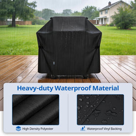 Wind straps secure the cover during gusty days