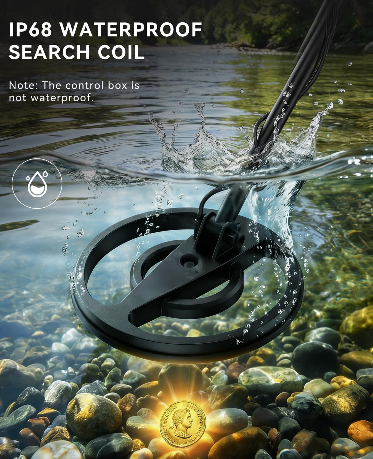 SUNPOW MD13 IP68 waterproof coil enables beach and stream hunts