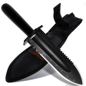 SUNPOW metal detector shovel with 12in blade for durable digging