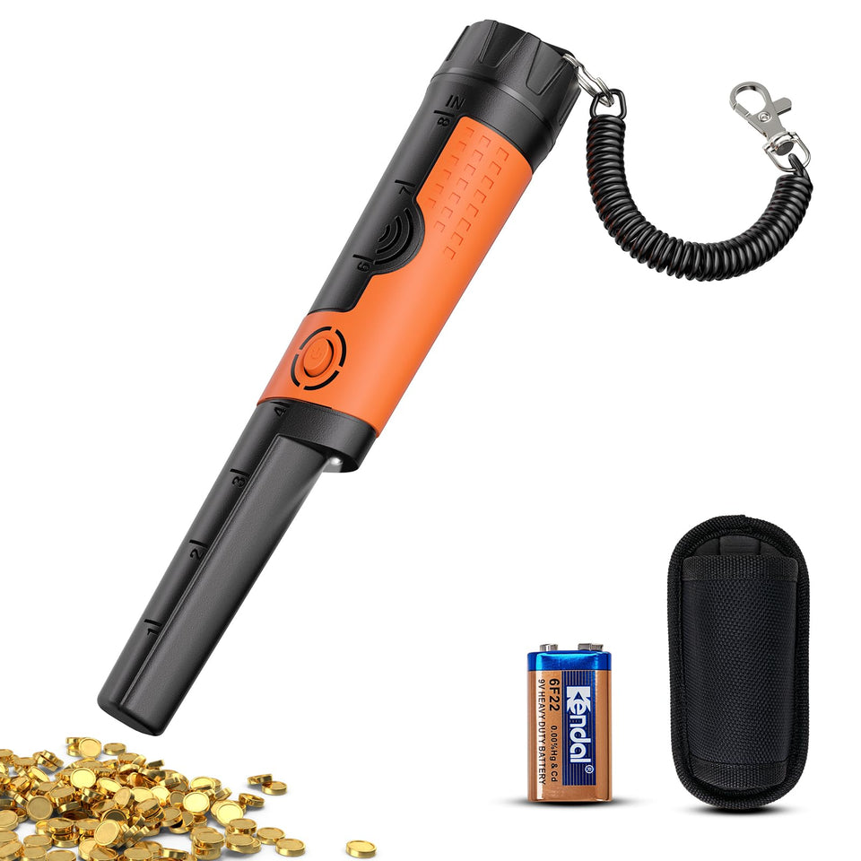 SUNPOW OTMD12 pinpointer with 360° detection for rapid treasure pinpointing.