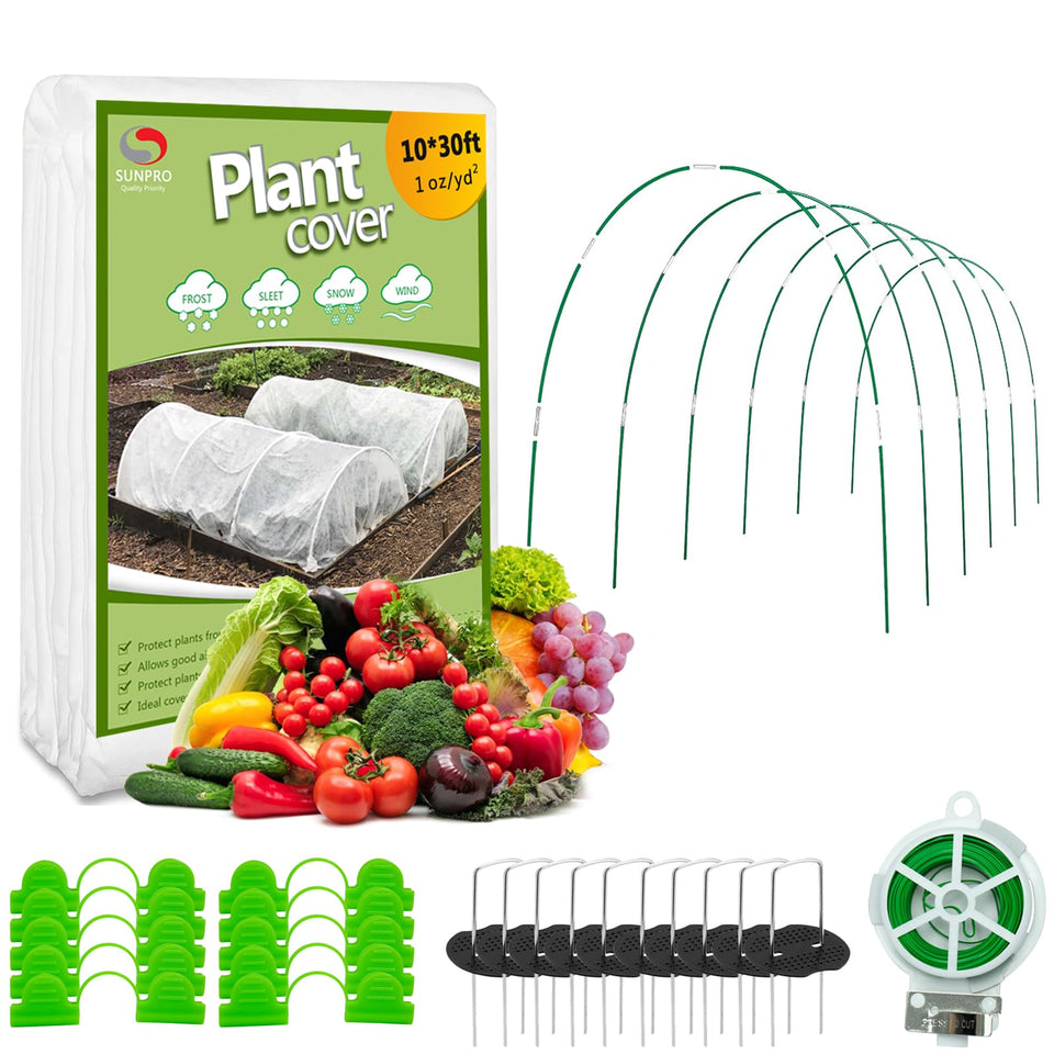 SUNPRO frost cloth 10x30ft covering vegetables for winter protection