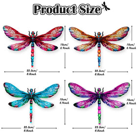 SUNREEK dragonfly wall art for porch, quick-hang back hook, lightweight yet sturdy.