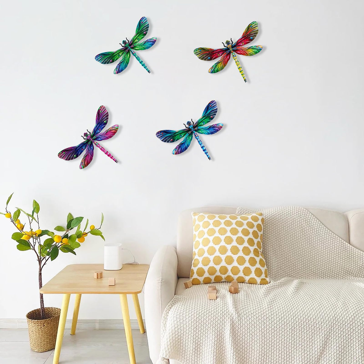 SUNREEK dragonfly wall decor lightweight yet sturdy for quick setup.