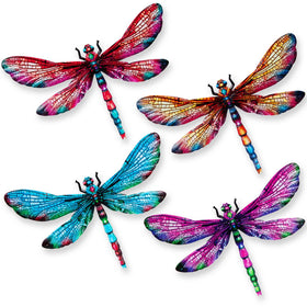 SUNREEK dragonfly wall decor 9-inch metal art for outdoor fence adds color and charm.