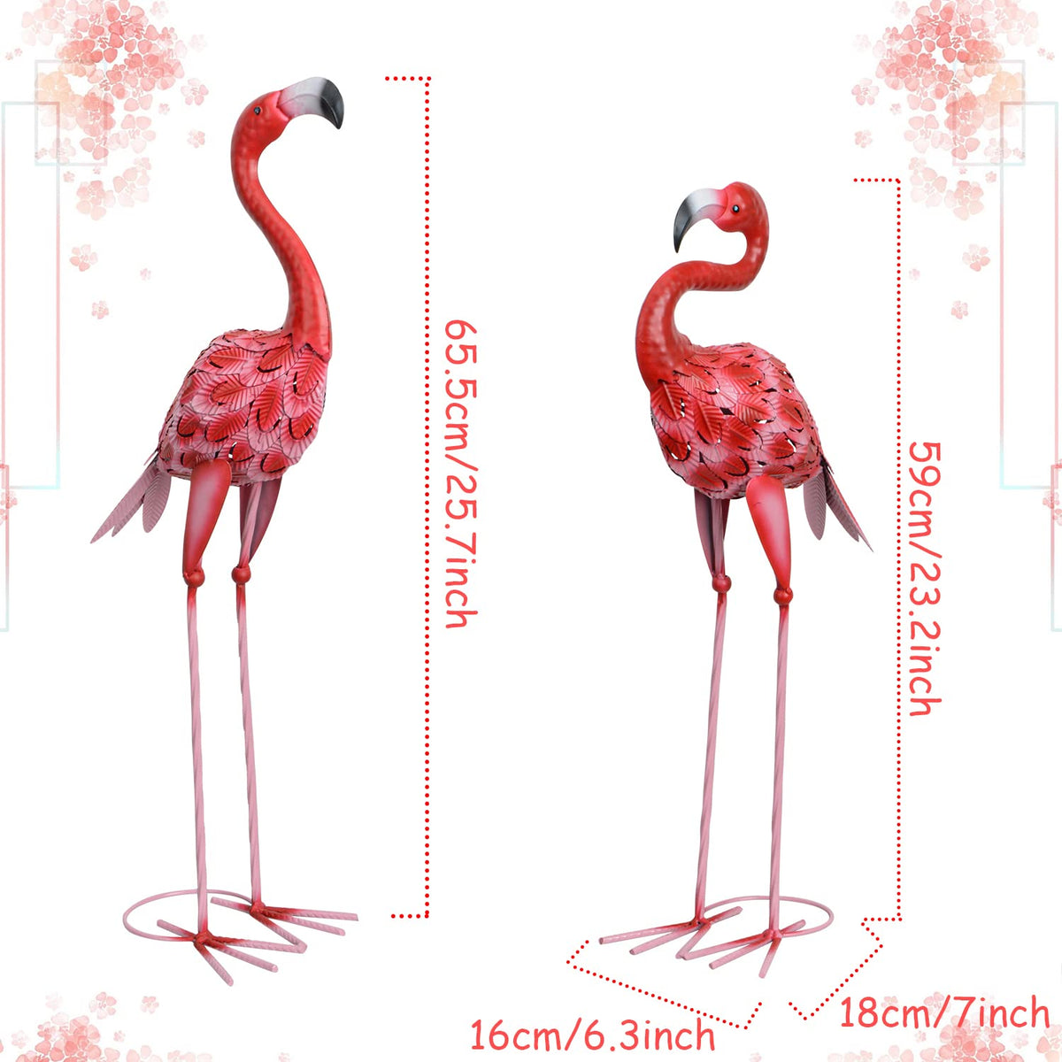 Sunreek flamingo with cute expression brightens patios as a cheerful yard accent