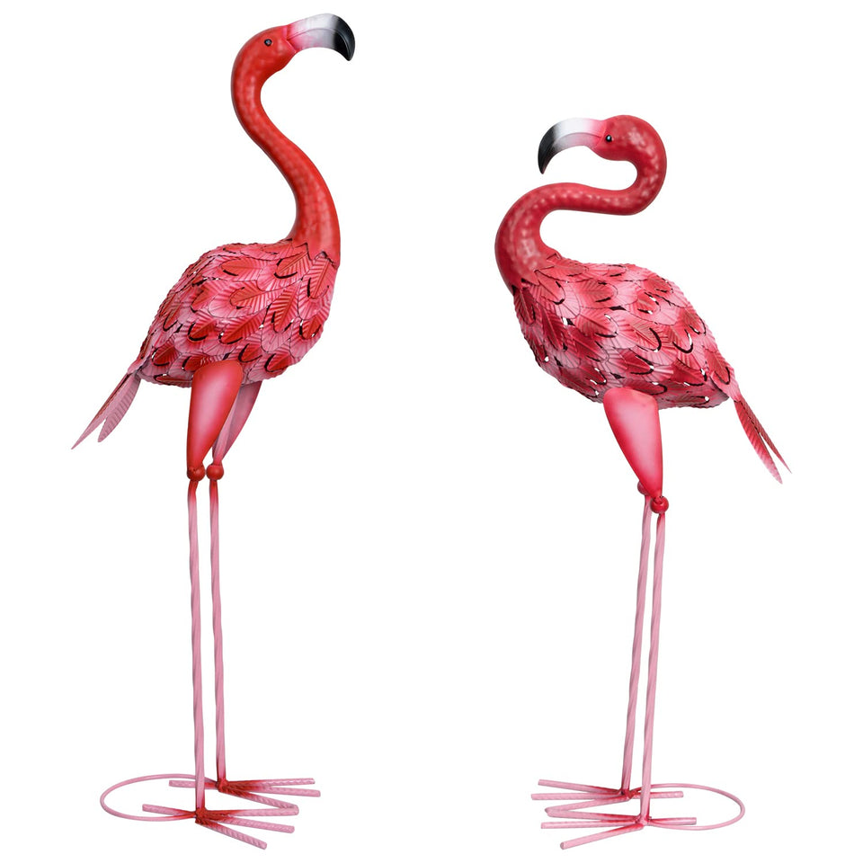 Sunreek flamingo standing head-up adds vibrant focal point to your garden