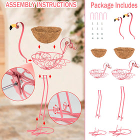 SUNREEK flamingo planter assembly-instruction included for quick setup