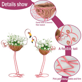 SUNREEK flamingo planter eyes marble detail adds charm