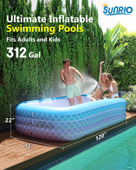 Sunrio pool valves and multiple air chambers for stability