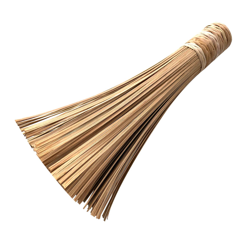 SUNRISE bamboo wok brush 12-5-inch length for quick wok cleaning.