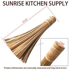 SUNRISE bamboo-wok-brush-hot-surface-use prevents burns.