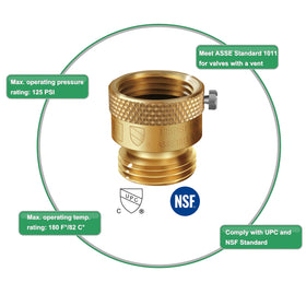 SUNROAD 3/4-inch MHT connection for hose compatibility
