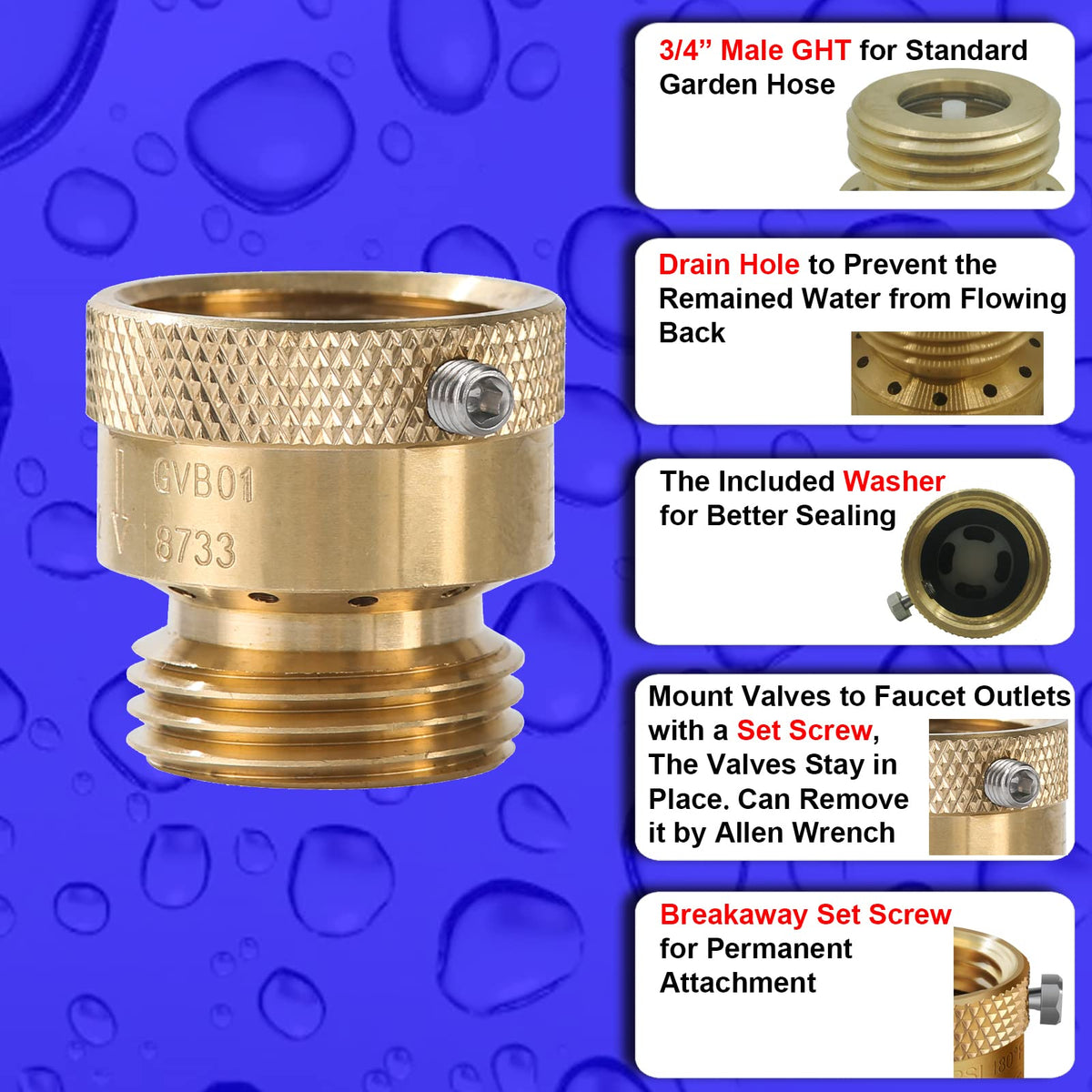 SUNROAD anti-siphon hose bibb demonstrates safe outdoor use