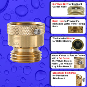 SUNROAD anti-siphon hose bibb demonstrates safe outdoor use