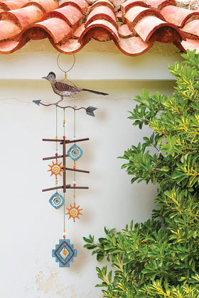 Sunset Vista Designs wind chime beads catch light, brightening patios and gardens