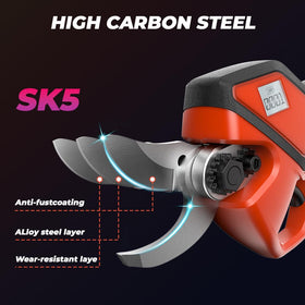 SUNSLASH brushless motor delivers smooth cuts on 2-inch branches.