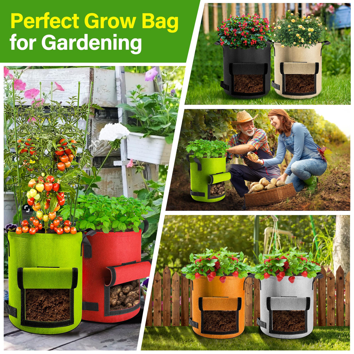 Suntee 15-gallon capacity supports a variety of vegetables and potatoes.