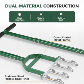 Suntee Lawn Aerator Tool non-slip grip supports comfortable, stable handling.