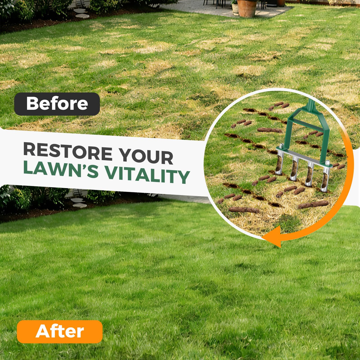 Suntee Lawn Aerator Tool suitable for small to medium lawns and hands-on care.