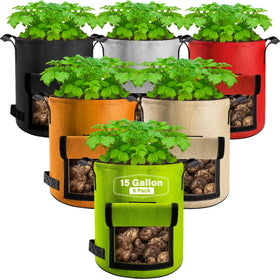 Suntee potato grow bag with flap for easy harvest and soil-free gardening.