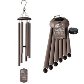 Suntimber 43-inch wind chimes outdoor display adds serene ambiance to patios and gardens.