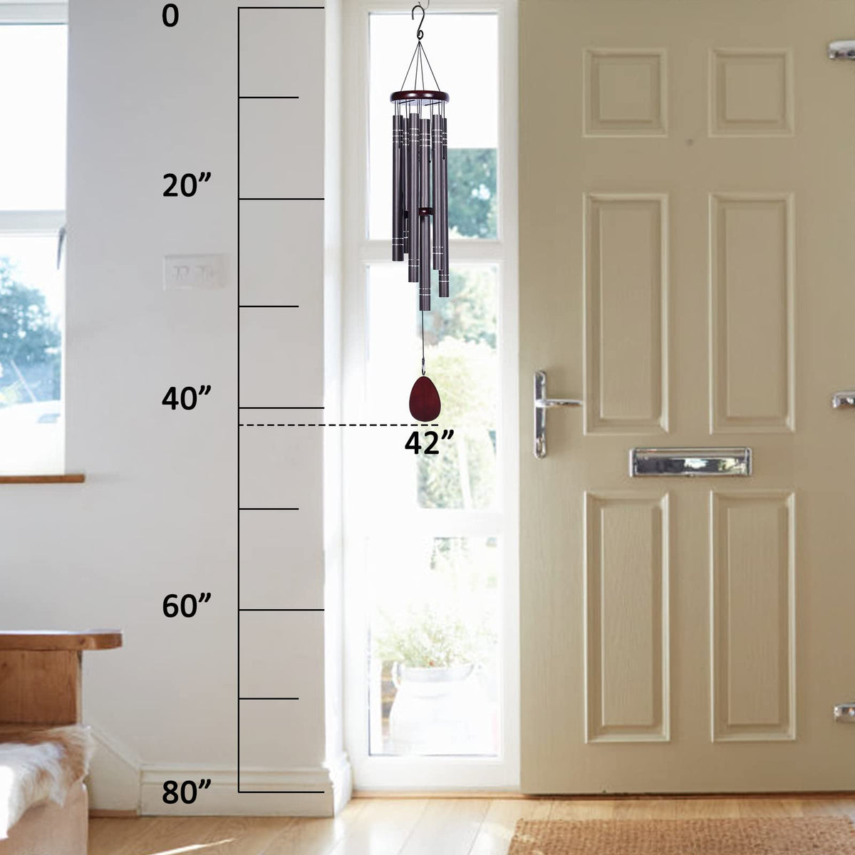 Suntimber garden wind chimes enhancing yard ambience and relaxation